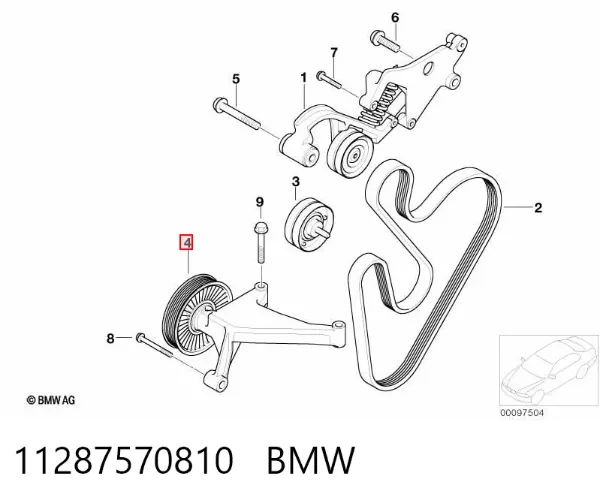 Паразитный ролик 11287570810 BMW