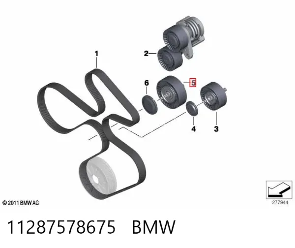Паразитный ролик 11287578675 BMW