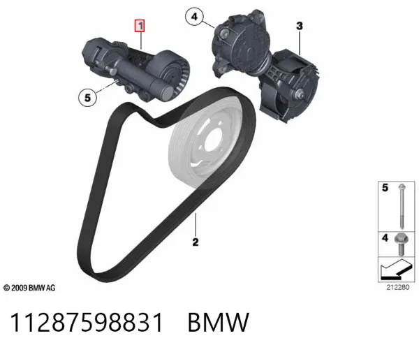 Натяжитель приводного ремня 11287598831 BMW