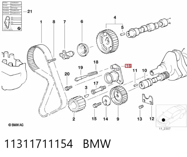 Ролик ГРМ 11311711154 BMW