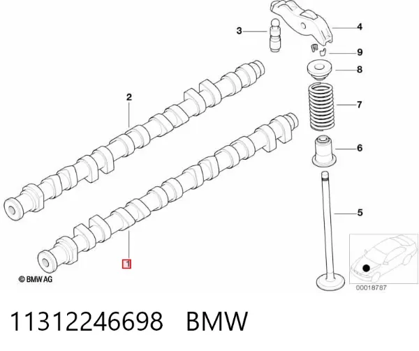 Впускной распредвал 11312246698 BMW