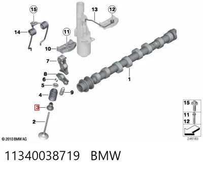 Сальник клапана (маслосъёмный) впускного, комплект BMW 11340038719