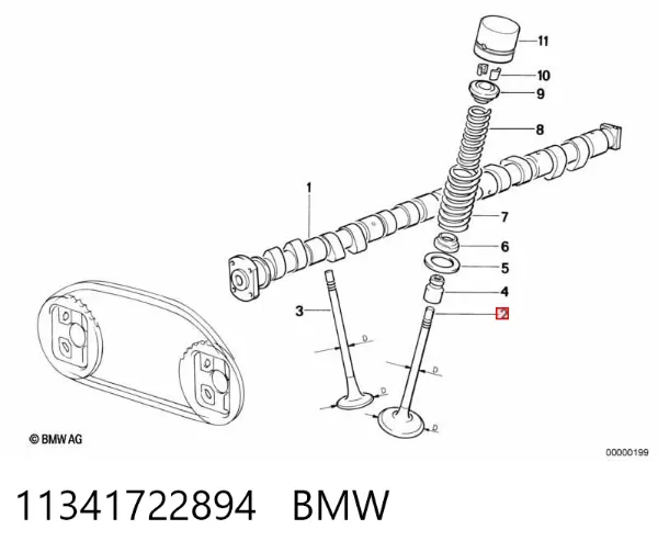 Впускной клапан 11341722894 BMW
