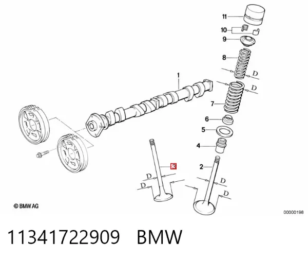 Выпускной клапан 11341722909 BMW
