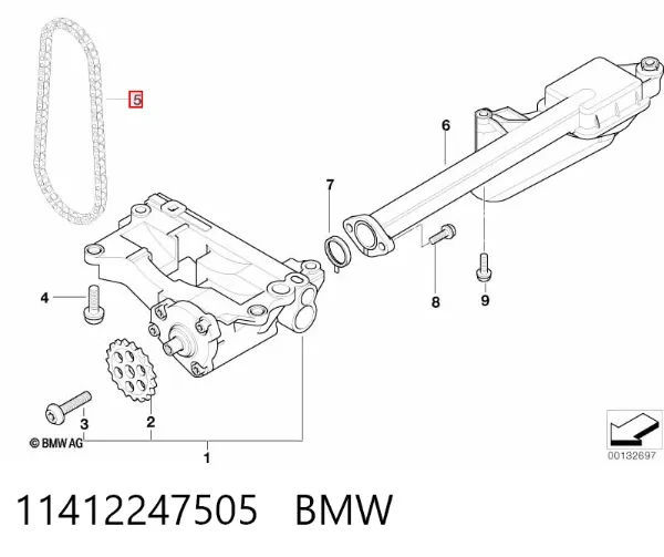 Цепь масляного насоса 11412247505 BMW