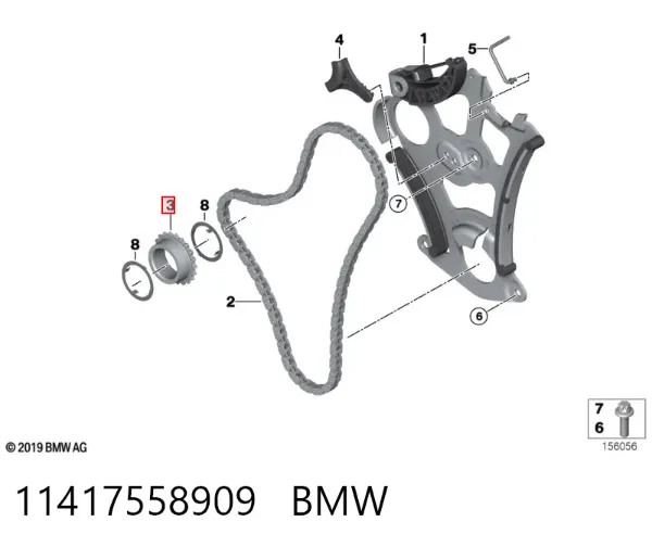Шестерня распредвала 11417558909 BMW