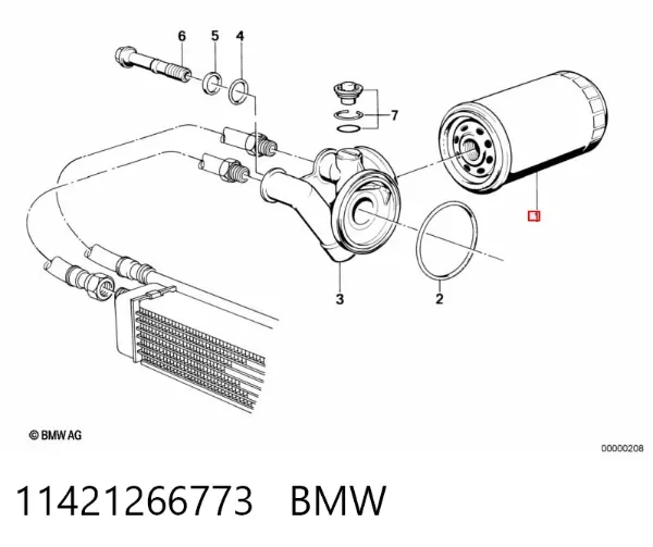 Масляный фильтр 11421266773 BMW
