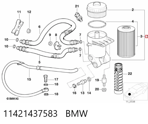 Корпус масляного фильтра 11421437583 BMW