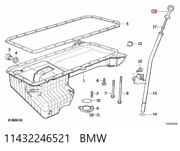 Щуп масляный BMW 5 E34