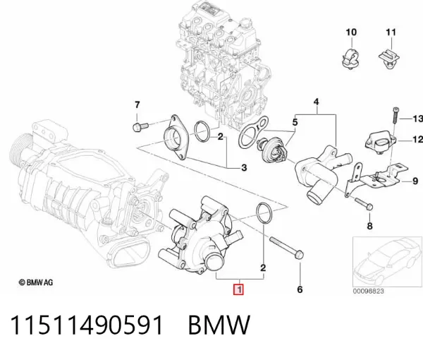 Помпа 11511490591 BMW