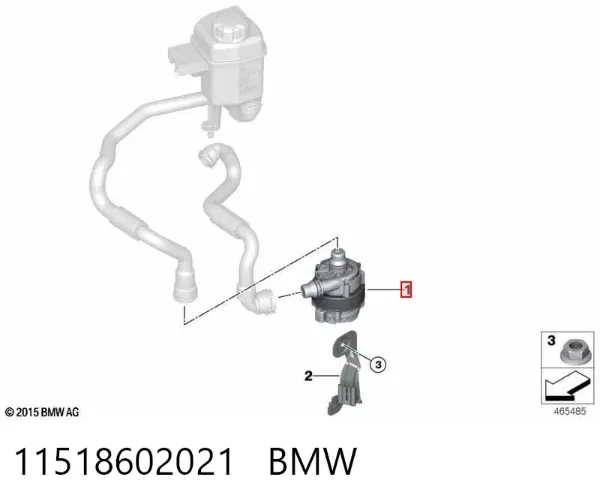 Дополнительная помпа 11518602021 BMW