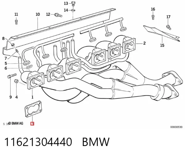 Прокладка коллектора 11621304440 BMW