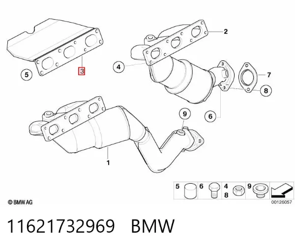 Прокладка коллектора 11621732969 BMW