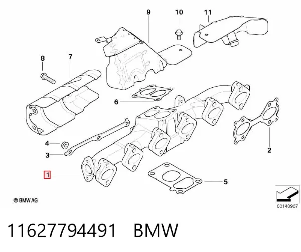 Выпускной коллектор 11627794491 BMW