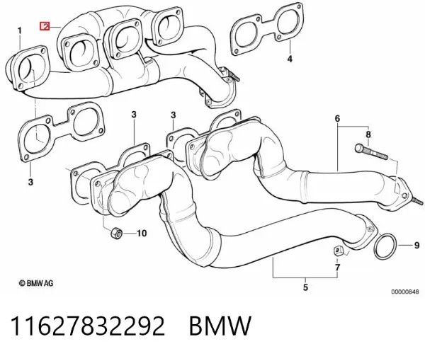 Выпускной коллектор 11627832292 BMW