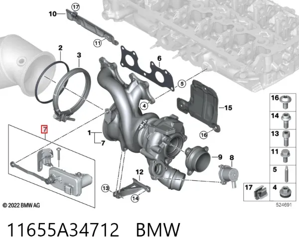 11655A34712 BMW