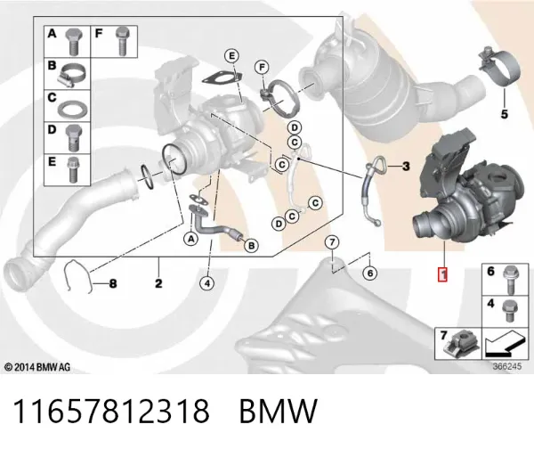 Турбина 11657812318 BMW