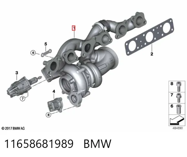 Турбина 11658681989 BMW