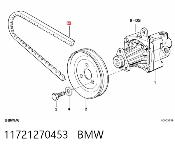 Ремень генератора 11721270453 BMW