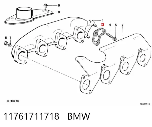 Прокладка глушителя 11761711718 BMW