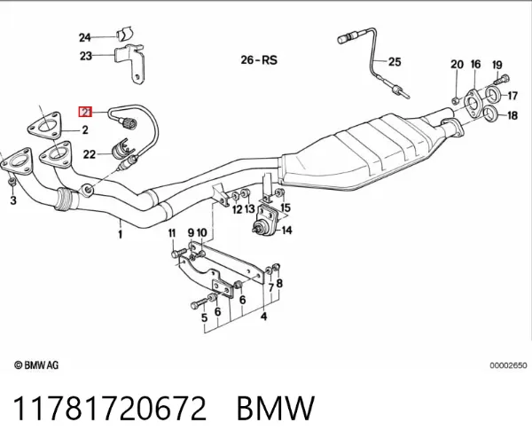Лямбда зонд 11781720672 BMW
