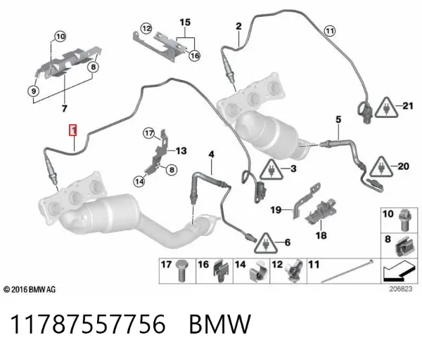 Датчик кислорода до катализатора 11787557756 BMW