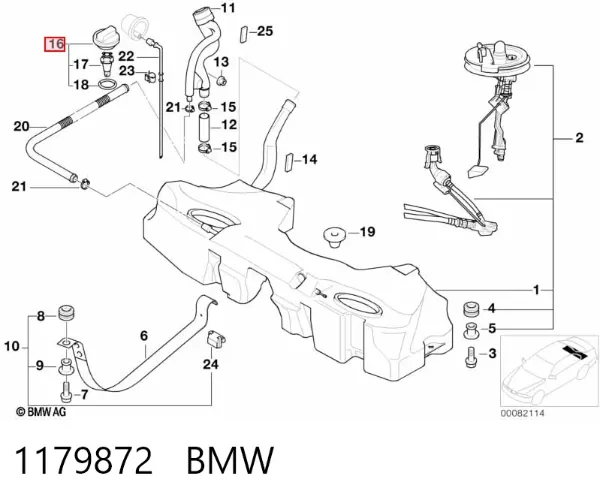 Крышка бензобака 1179872 BMW