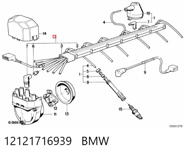 Высоковольтные провода 12121716939 BMW