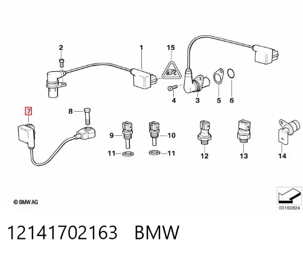 Датчик детонации 12141702163 BMW