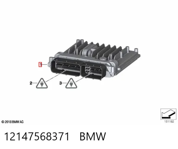 Блок управления двигателем 12147568371 BMW