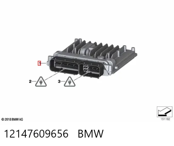 Блок управления двигателем 12147609656 BMW