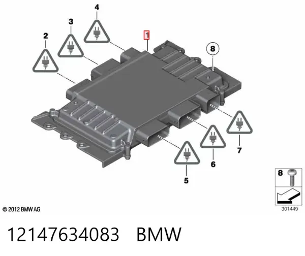 Блок управления двигателем 12147634083 BMW