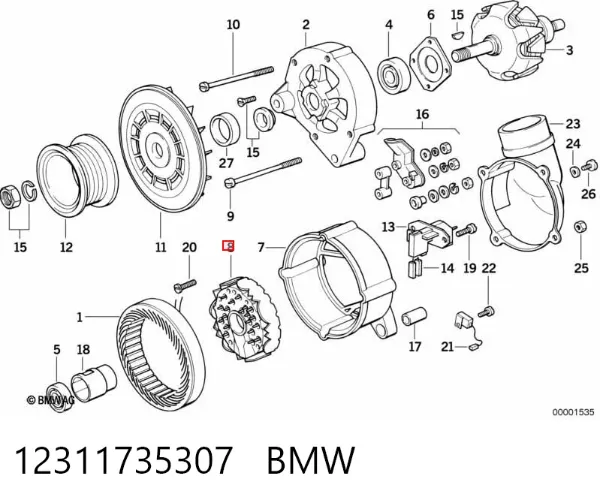 Диодный мост 12311735307 BMW