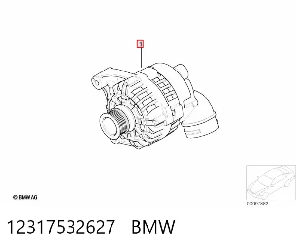 Генератор 12317532627 BMW
