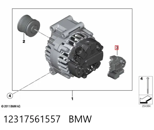 Генератор 12317561557 BMW