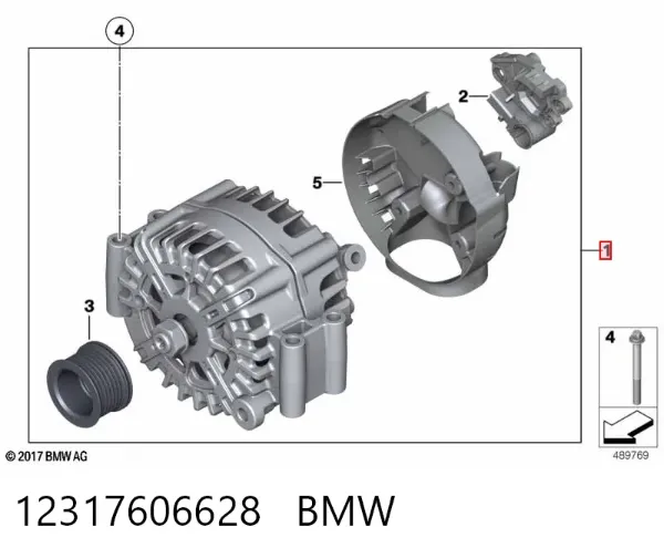Генератор 12317606628 BMW