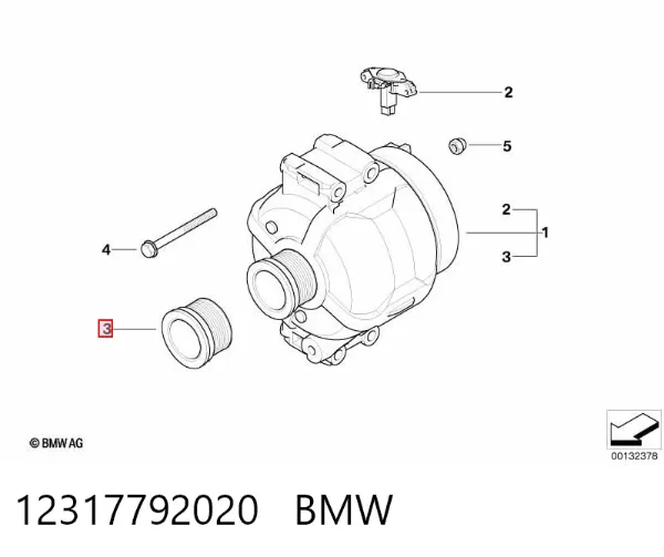 Шкив коленвала 12317792020 BMW