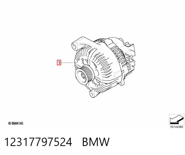 Генератор 12317797524 BMW