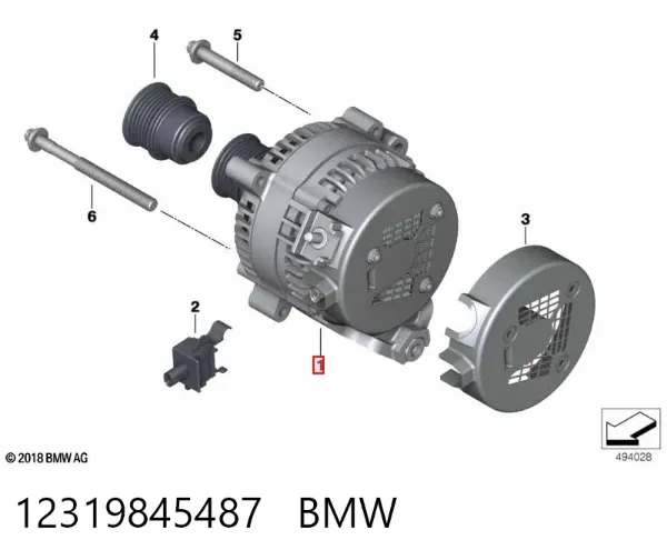 Генератор 12319845487 BMW