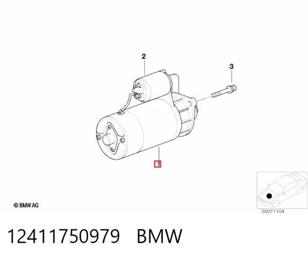 Стартер 12411750979 BMW