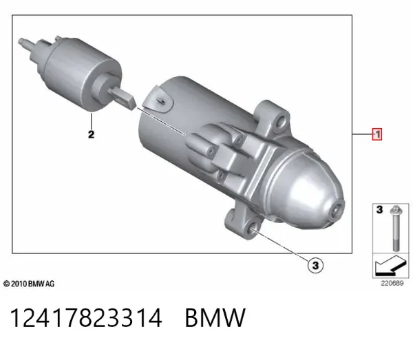 Стартер 12417823314 BMW