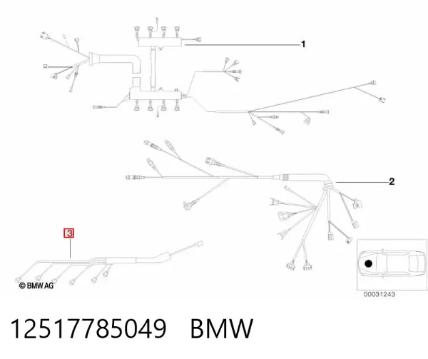 Жгут проводов моторного отсека 12517785049 BMW