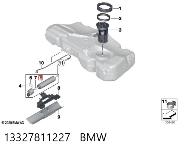 Топливный фильтр 13327811227 BMW