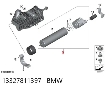 Блок подогрева топлива BMW 13327811397