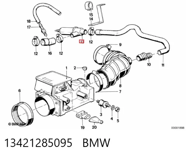 Регулятор холостого хода 13421285095 BMW