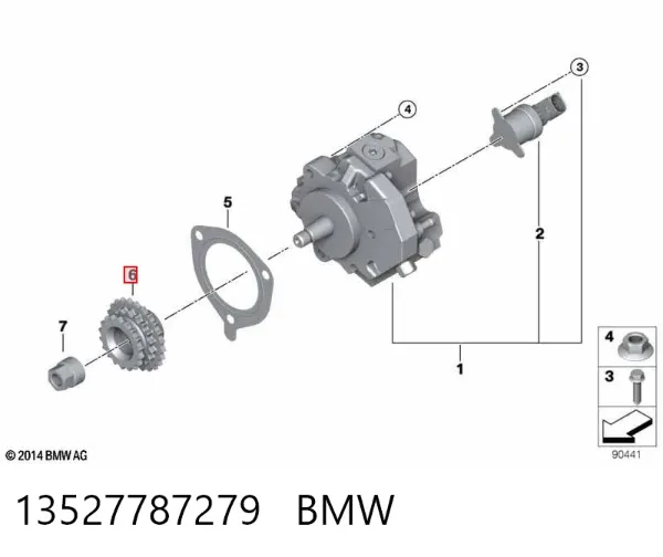 Шестерня-звездочка ТНВД 13527787279 BMW
