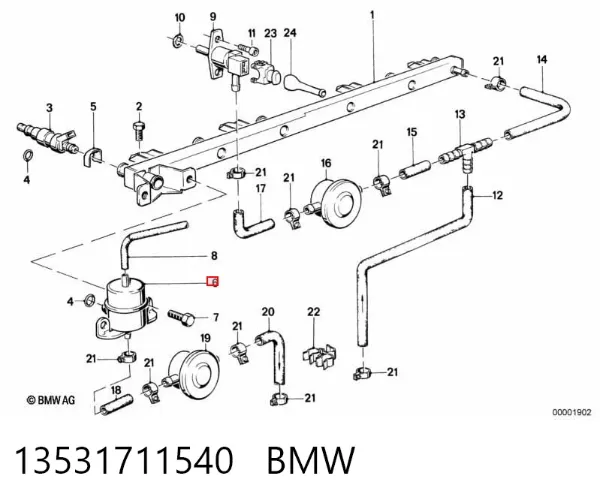 Регулятор давления топлива 13531711540 BMW