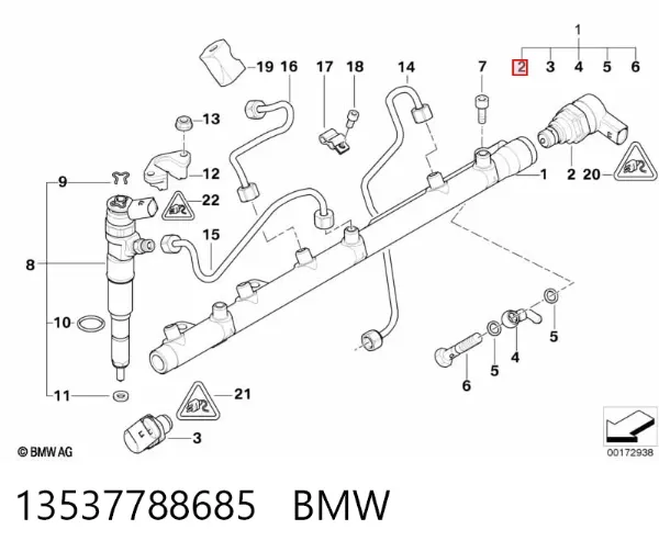 Регулятор давления топлива 13537788685 BMW