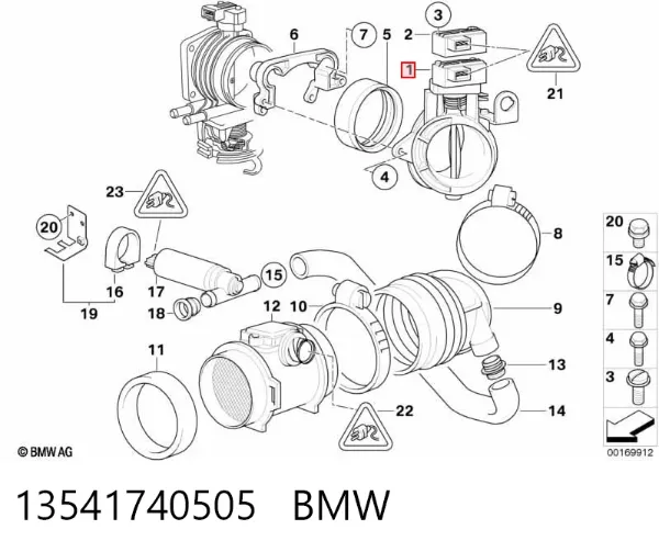 Дроссельная заслонка 13541740505 BMW
