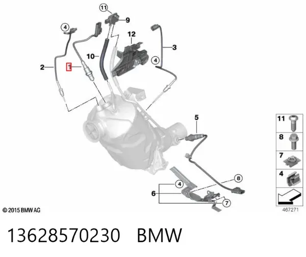 Датчик кислорода до катализатора 13628570230 BMW
